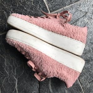 Fuzzy Pink Steve Madden Sneakers